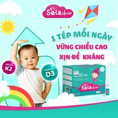 Vitamin D3K2 Sola Drop dạng 20 tép - Hỗ trợ chiều cao, răng xương chắc khoẻ