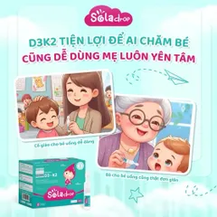Vitamin D3K2 Sola Drop dạng 20 tép - Hỗ trợ chiều cao, răng xương chắc khoẻ
