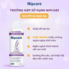 Xịt massage ngừa rạn da Nipcare 80ml - Làm mềm da, mờ vết rạn