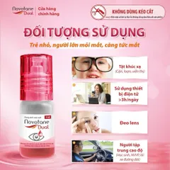 Nước nhỏ mắt Novotane Dual chuyên biệt cho mắt mỏi do cận thị, loạn thị, sử dụng thiết bị điện tử, hỗ trợ cải thiện điều