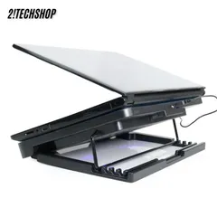 Quạt Làm Mát Laptop N99 2 Fan Lớn Hoạt Động Êm Ái, Đế Tản Nhiệt Tương Thích Mọi Dòng Máy Từ 13.3 Đến 17Inch Có Đèn LED