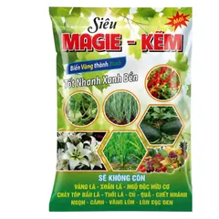 Nông Xanh Mall Phân Bón Siêu Magie Kẽm 50g – Xanh Lá Dày Lá, Bật Rễ Bung Đọt Bung Chồi, Hạn Chế Vàng Xoắn Lá – Combo