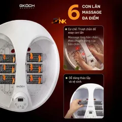 Bồn ngâm chân massage GKOCH SS-606D 7 lít, làm nóng và giữ nhiệt 450W