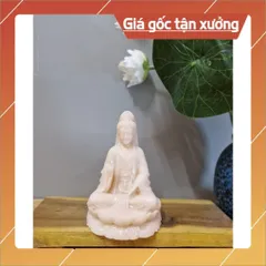 Tượng Quán Âm Bồ Tát 12cm Chất Bột Đá Sắc sảo. Tượng Bồ Tát để xe