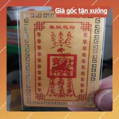 kim bài linh phù đào hoa tiền tử 7cm x 5cm HÀNG CAO CẤP, có hoả tốc 851820