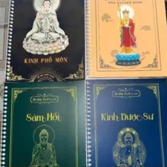Vở chép kinh in mờ chữ to : Địa Tạng , Dược Sư , Phổ Môn , Sám Hối font đẹp dễ chép