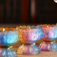 CHÂN ĐẾ ĐÈN CẦY THUỶ TINH - ĐẾ NẾN THUỶ TINH cực đẹp  DƯƠNG KHOA SHOP
