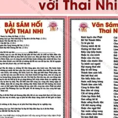 COMBO 15 Tờ Sám Hối Với Thai Nhi, IN 2 MẶT, ÉP PLASTICS NHIỀU CỠ cực đẹp