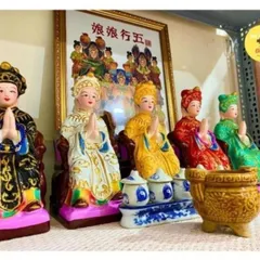 Tượng Bà Kim hoặc Thuỷ Ngũ Hành (MÀU TRẮNG) cao 27cm 2 tấc rưỡi Ngũ Hành Nương Nương Năm Bà Ngũ Hành 851896
