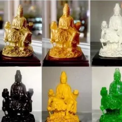 Tượng ngài quan thế âm Bồ tát đạp sen cao 11cm nhiều mẫu - QUAN ÂM ĐẠP SEN
