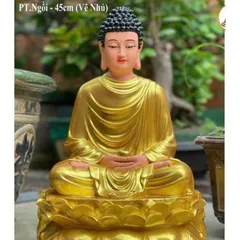 TƯỢNG PHẬT BỔN SƯ THÍCH CA MÂU NI cao 45cm chất liệu poly 3 màu 851990