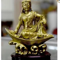GIEO DUYÊN tượng ngài quan thế âm Bồ tát ngồi thuyền cao 10cm cực đẹp DƯƠNG KHOA SHOP
