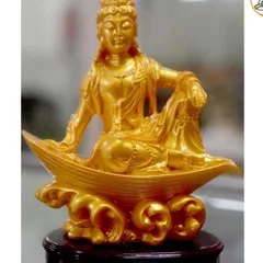 GIEO DUYÊN tượng ngài quan thế âm Bồ tát ngồi thuyền cao 10cm cực đẹp DƯƠNG KHOA SHOP