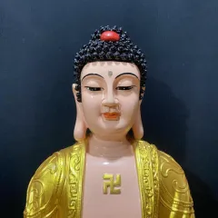 Tôn Tượng Dược Sư Phật , A Di Đà Phật Cao 45cm Vàng Vẽ