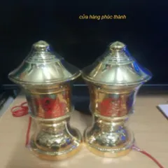 đèn thờ cát tường song long đỏ có hoả tốc