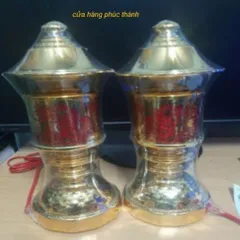 đèn thờ cát tường song long đỏ có hoả tốc