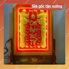 Chân khung hình chạm hoa sen, giá đỡ khung ảnh thờ cúng bằng gỗ 852109