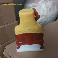 thổ địa ông bà màu ( sành sứ ) có hoả tốc