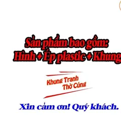 Tranh Thờ Cô Sáu Lê Thị Báu- Cô Sáu Vĩnh Ngươn + khung (Bảo hành gãy, vỡ) , Khung hình cực đẹp