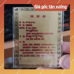 kim bài linh phù lục thần tài HÀNG CAO CẤP, có hoả tốc 852217