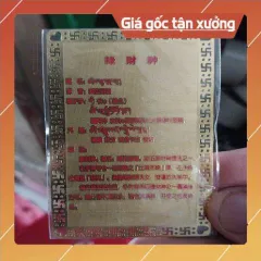 kim bài linh phù lục thần tài HÀNG CAO CẤP, có hoả tốc 852217