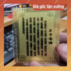 kim bài linh phù quan thánh , châu xương , quan bình HÀNG CAO CẤP, có hoả tốc 852227