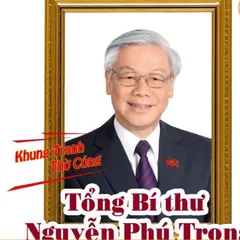 Tranh treo, ảnh thờ Bác Nguyễn Phú Trọng + Khung ảnh sáng đẹp (Bảo hành gãy vỡ) , Khung hình cực đẹp