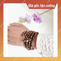Chuỗi Trầm Tốc 108 hạt niệm Phật Đi Chùa Mix Sen gỗ, chuỗi hạt Trầm niệm Phật, Chuỗi Trầm đeo tay