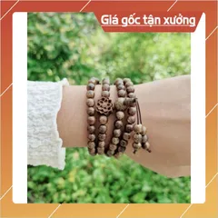 Chuỗi Trầm Tốc 108 hạt niệm Phật Đi Chùa Mix Sen gỗ, chuỗi hạt Trầm niệm Phật, Chuỗi Trầm đeo tay