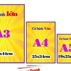 Tranh treo, ảnh thờ THIÊN Y ANA đen huyền ảo+ Khung ảnh sáng đẹp kích thước khổ A3, A4, A5