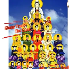 Tranh Thờ Tứ Phủ Cộng Đồng+ khung (Bảo hành gãy, vỡ) , Khung hình cực đẹp