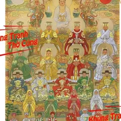 Tranh Thờ Tứ Phủ Cộng Đồng+ khung (Bảo hành gãy, vỡ) , Khung hình cực đẹp