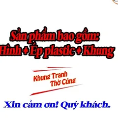 Tranh Thờ Tứ Phủ Cộng Đồng+ khung (Bảo hành gãy, vỡ) , Khung hình cực đẹp