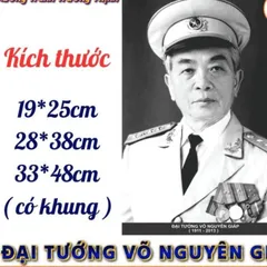 Tranh ĐẠI TƯỚNG VÕ NGUYÊN GIÁP - có khung cực đẹp