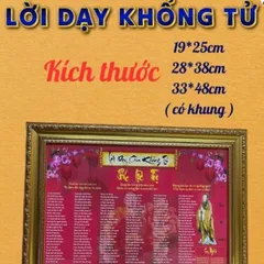 LỜI DẠY KHỔNG TỬ - có khung cực đẹp