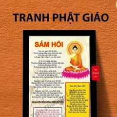 Tranh Phật Sám Hối, Kinh Phật tụng treo tường để bàn, Kinh Phật cho người tại gia Tâm Thường Lạc