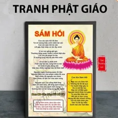 Tranh Phật Sám Hối, Kinh Phật tụng treo tường để bàn, Kinh Phật cho người tại gia Tâm Thường Lạc