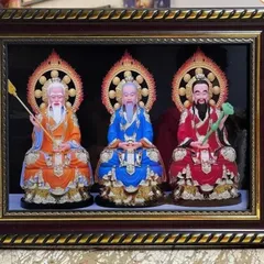 Tranh TAM VỊ THÁNH TỔ - có khung cực đẹp