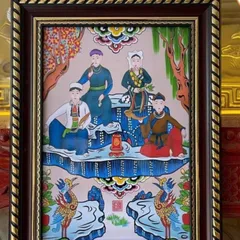 Tranh Tứ Vị Mường Tiên - có khung ( KT 19*25cm,28*38cm,38*48cm) ,cực đẹp