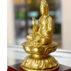 Tượng ngài Quan Thế Âm đài sen có đế cao 11cm-nhiều mẫu cực đẹp