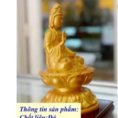 Tượng ngài Quan Thế Âm đài sen có đế cao 11cm-nhiều mẫu cực đẹp