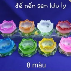 GIEO DUYÊN đế nến hoa sen lưu ly nhiều màu(mẫu mới ) cực đẹp DƯƠNG KHOA SHOP