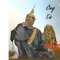Tranh Thờ Ông Tà, Neak-Tà (tục thờ đá) + khung (Bảo hành gãy, vỡ) , Khung hình cực đẹp