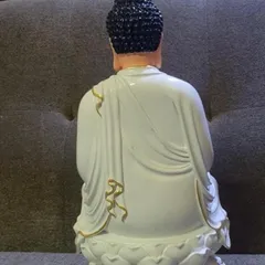 Tượng A Di Đà cao 30cm MÀU TRẮNG NGỒI CỰC ĐẸP