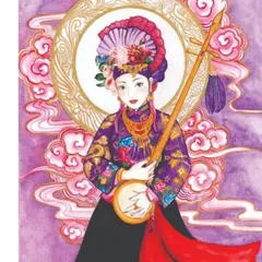 Tranh Cô Bơ, Cô Chín ( có khung ) KT 19*25, 28*38, 38*48cm cực đẹp