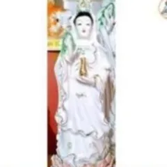 TƯỢNG QUAN ÂM ĐỨNG BẰNG SỨ CAO 45CM cực đẹp  DƯƠNG KHOA SHOP