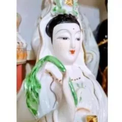 TƯỢNG QUAN ÂM ĐỨNG BẰNG SỨ CAO 45CM cực đẹp  DƯƠNG KHOA SHOP