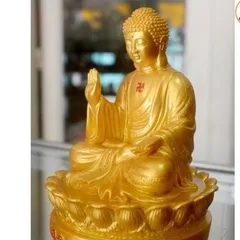 Tượng Đức Phật A Di Đà ngồi đài sen cao 15cm cực đẹp