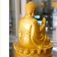 Tượng Đức Phật A Di Đà ngồi đài sen cao 15cm cực đẹp