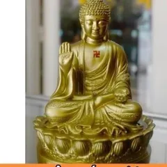 Tượng Đức Phật A Di Đà ngồi đài sen cao 15cm cực đẹp